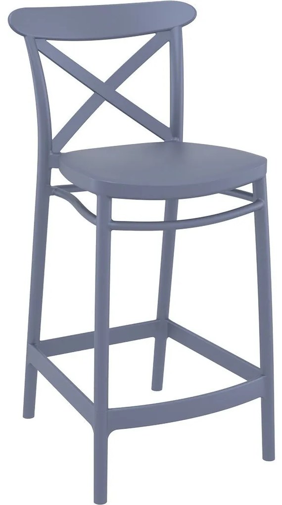 CROSS BAR 65 záhradná barová stolička dark grey