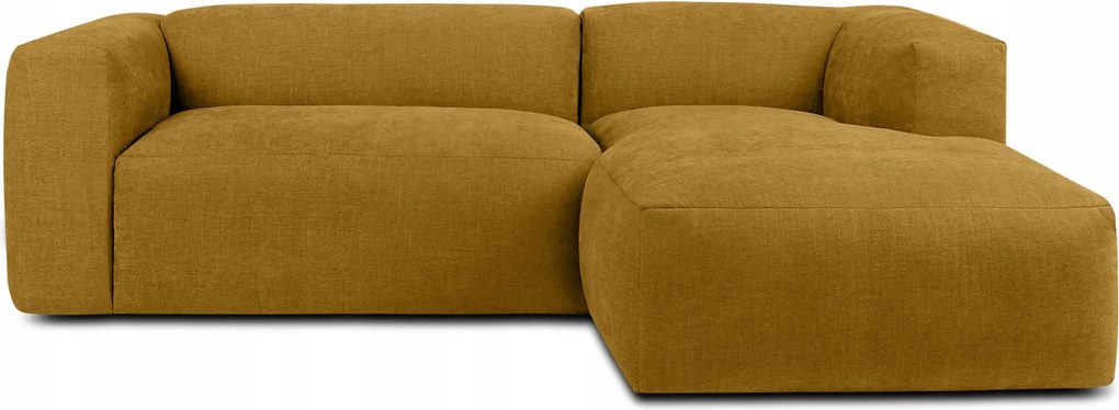 Modulárna rohová sedačka do obývačky pravá mäkká Konsimo Buffo medová