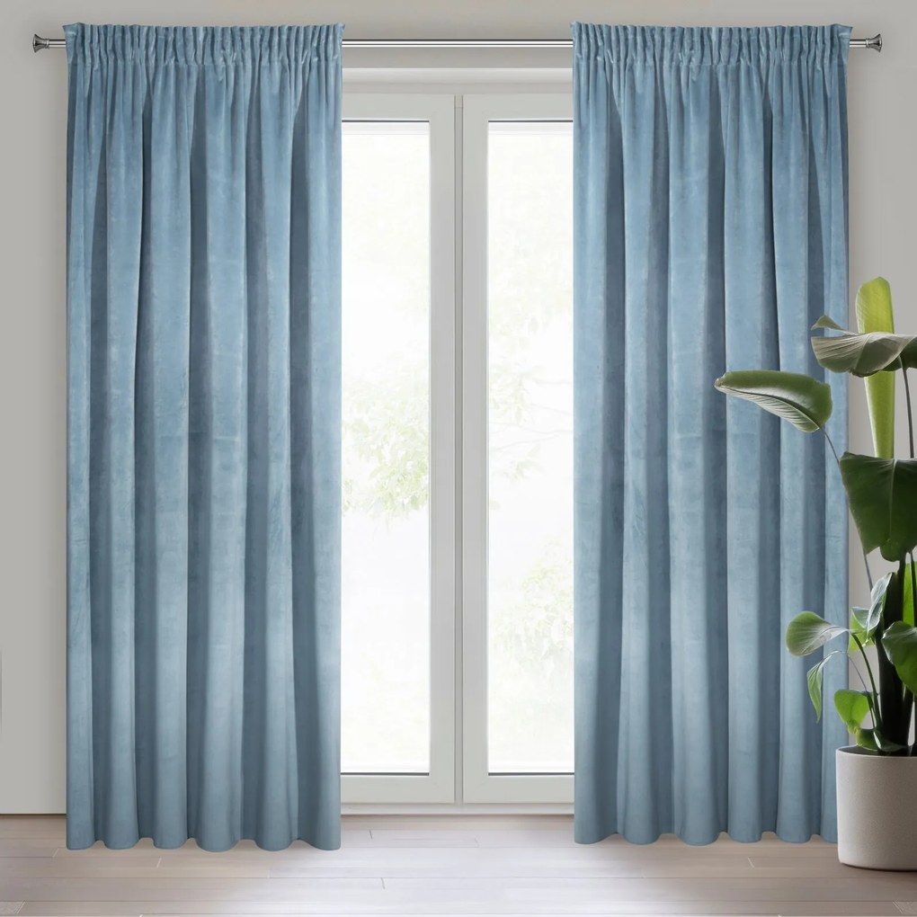 ZATEMŇOVACÍ ZÁVES NA PÁSKE RIA 140X270 CM MODRÁ