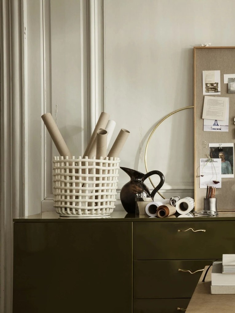Ferm Living Keramický kôš Off White Large