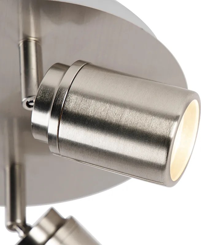 Moderné kúpeľňové bodové svietidlo oceľové 2-žiarovkové IP44 - Ducha