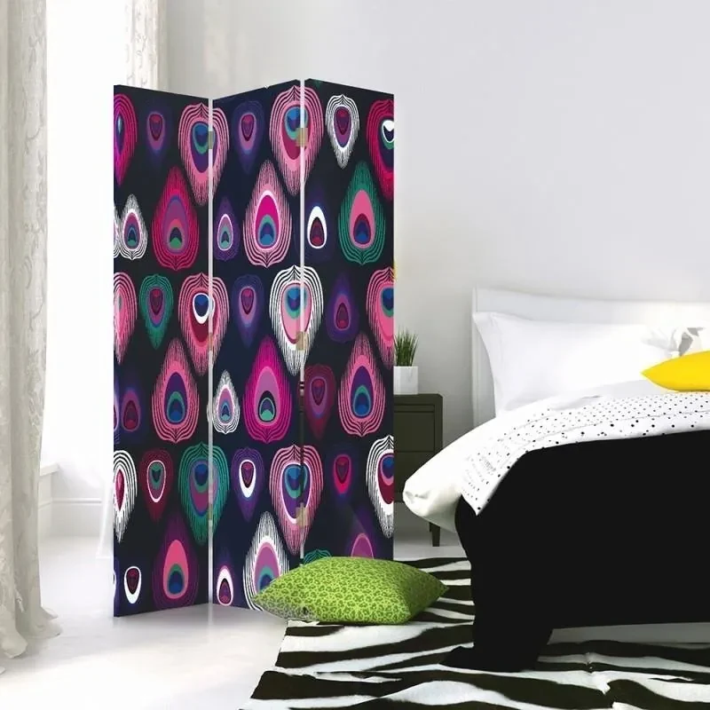 Gario Paraván Peacock Eyes Rozmery: 110 x 170 cm, Prevedenie: Otočný paraván 360°