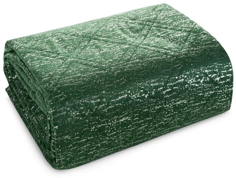 Dekorstudio Zamatový prehoz na posteľ LUIZ s lesklým vzorom - tmavozelený Rozmer prehozu (šírka x dĺžka): 170x210cm