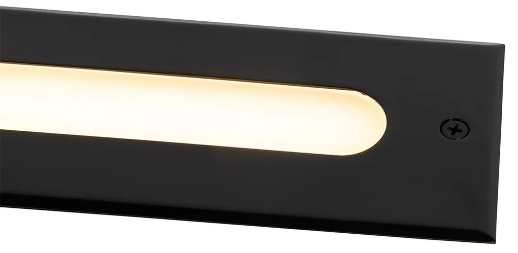 Moderný bodový svietidlo do zeme čierny 30 cm vrátane LED IP65 - Eline