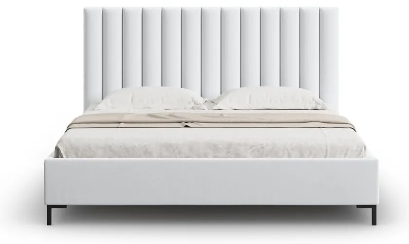 Svetlosivá čalúnená dvojlôžková posteľ s úložným priestorom s roštom 180x200 cm Casey – Mazzini Beds