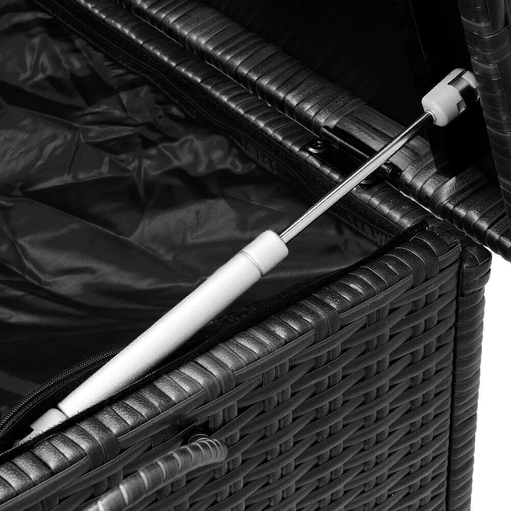 Polyratanový úložný box RICCO, 122x56 61cm, čierna Casaria