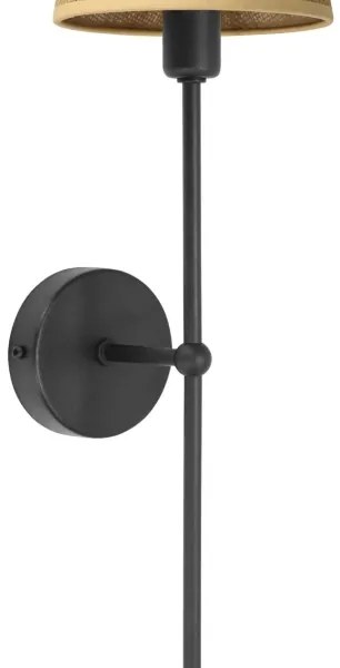Nástenné svietidlo MADELA 1xE14/40W/230V juta/čierna