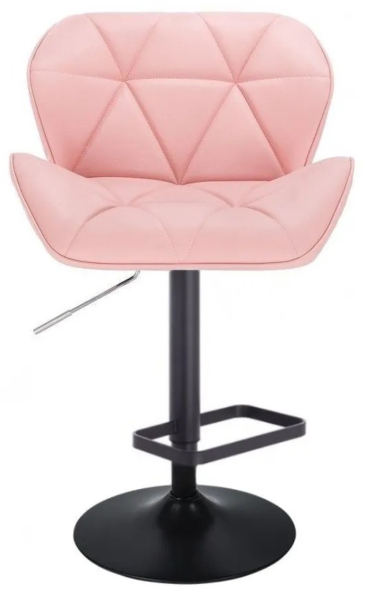 LuxuryForm Barová stolička MILANO na čiernom tanieri - ružová