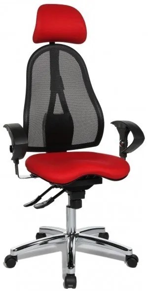 Topstar Topstar - obľúbená kancelárska stolička Sitness 45 - červená, plast + textil + kov