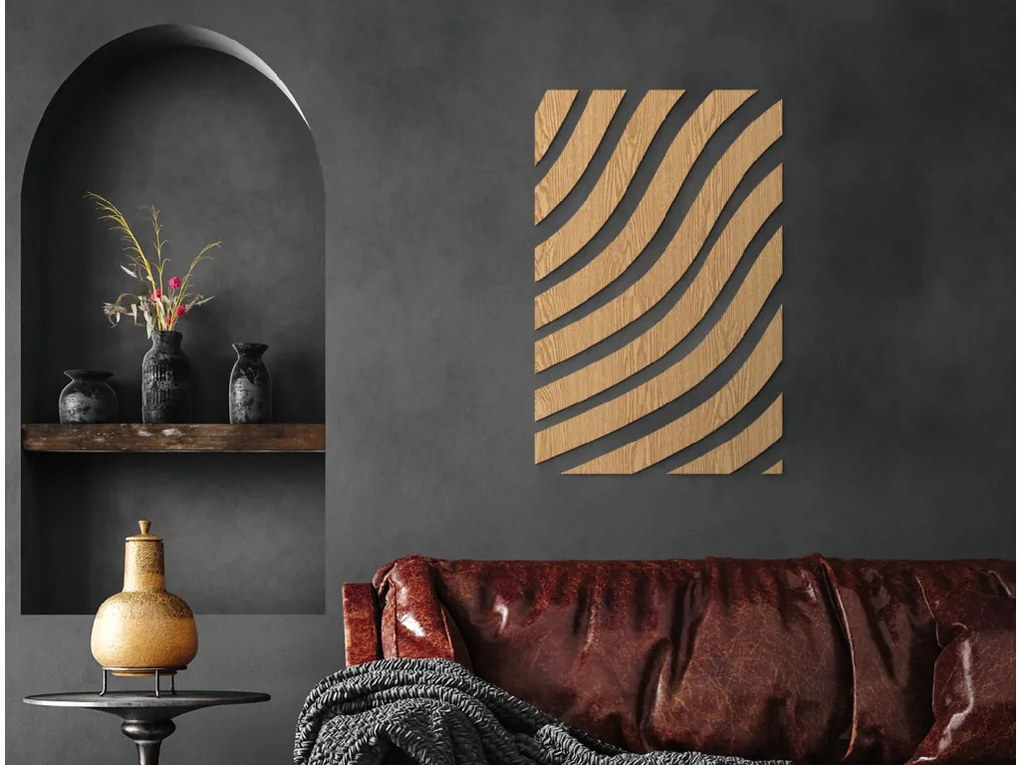 drevko Abstraktný obraz na stenu Zebra Rozmer obrazu: 65 x 42 cm, Farba dekorácie: Čierna