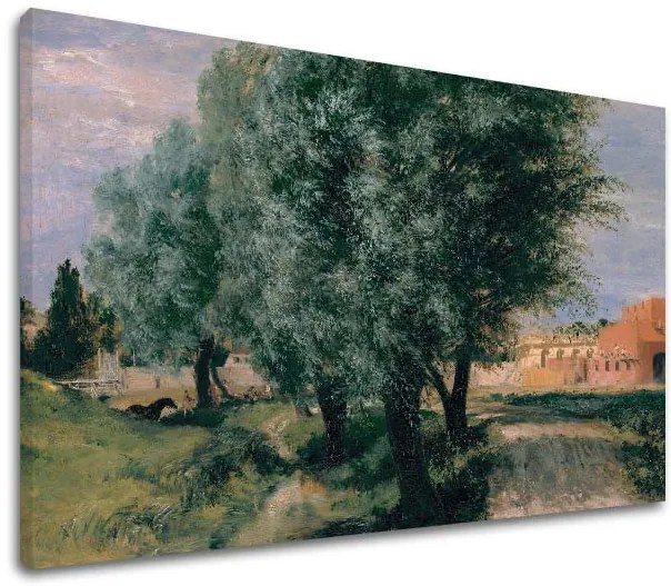 Obraz na plátne Adolph Menzel - Stavenisko s vŕbami | rôzne rozmery
