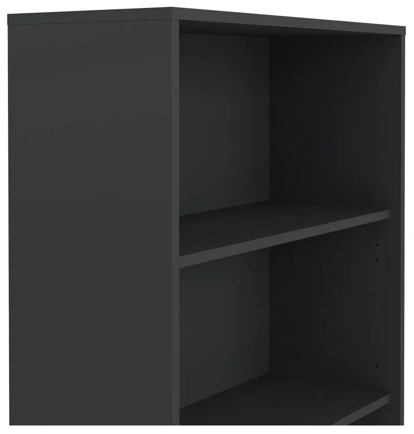 Antracitová knižnica 80x124 cm Sign – Tvilum