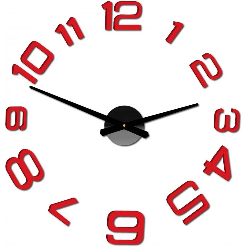 Moderné nalepovacie nástenné hodiny | 3D hodiny 12S053-Wanduhr HEU-