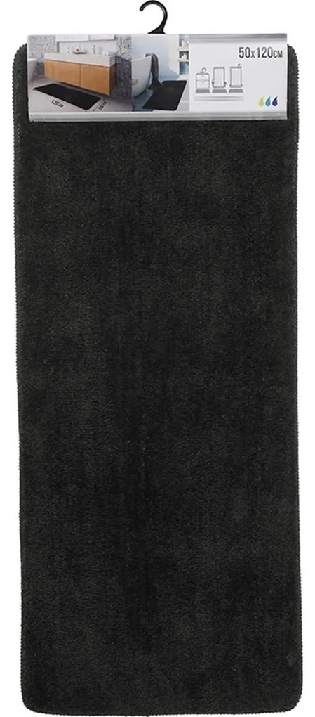 TENDANCE Predložka do kúpeľne Marlet, 50x120 cm, čierna