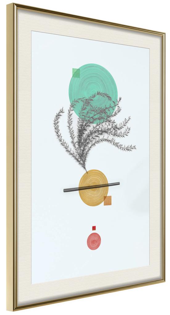 Artgeist Plagát - Plant Composition [Poster] Veľkosť: 30x45, Verzia: Zlatý rám s passe-partout