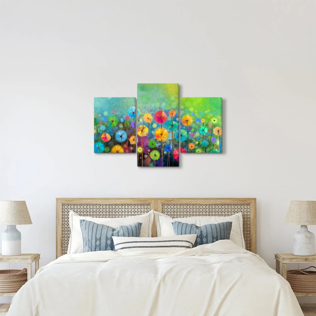 Obraz - Abstraktné kvety (90x60 cm)
