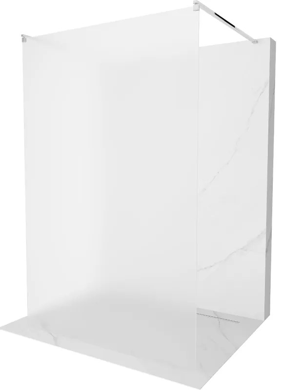 Mexen Kioto, priechodná sprchová zástena 120 x 200 cm, 8mm sklo námraza, 2x chrómová stabilizačná rozpera, 800-120-002-01-30