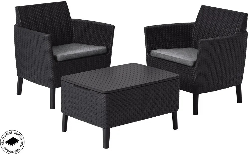 Záhradný balkónový set SALEMO BALCONY Allibert Grafit