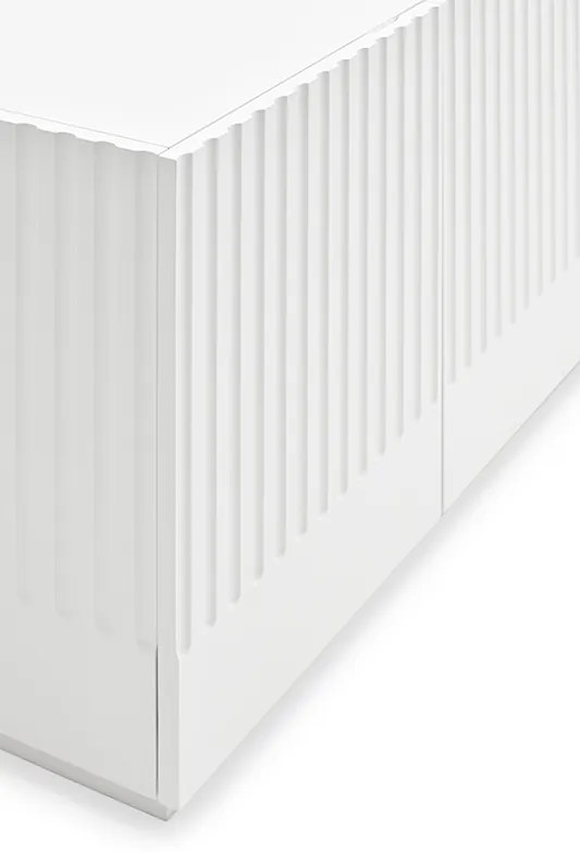 Teulat Doric dizajnová drevená komoda - Čierna, 200 cm