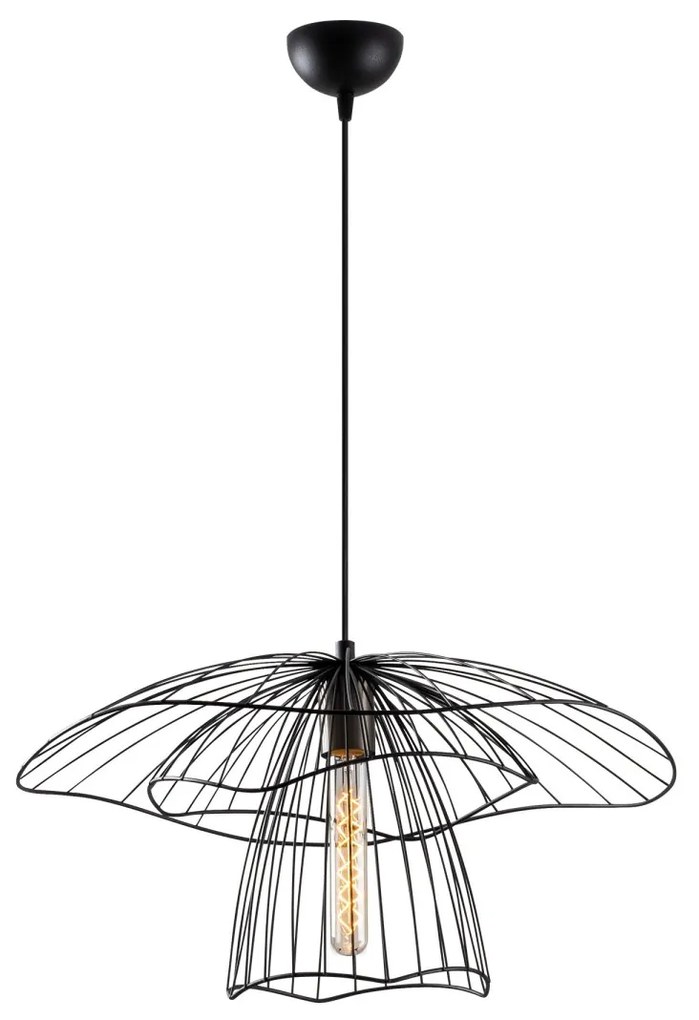 Závěsný lustr Tel II černý