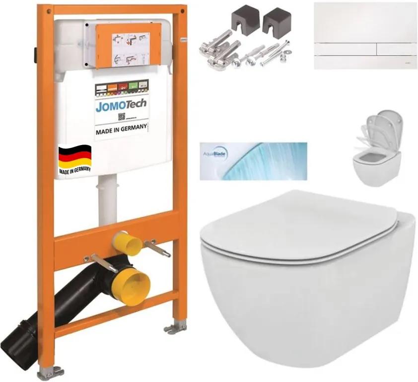 JOMO DUO modul pre závesné WC s bielou doskou + WC Ideal Standard Tesi so sedadlom SoftClose, AquaBlade (174-91100900-00 TE1)