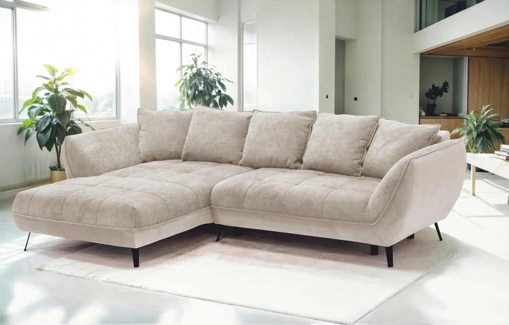 XXXLutz ROHOVÁ SEDAČKA, textil, béžová, svetlohnedá MID.YOU - Sedačky - 000694008401