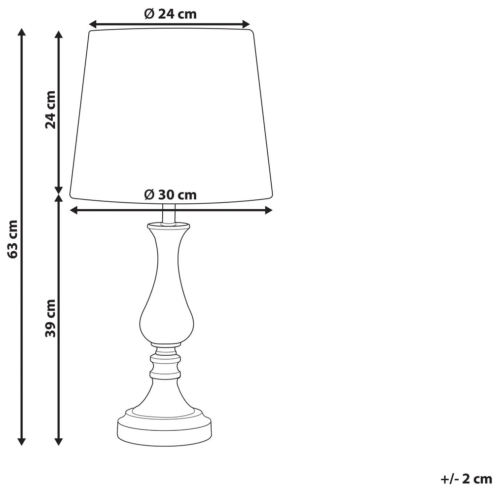 Krémovobiela stolná lampa HODMO Beliani