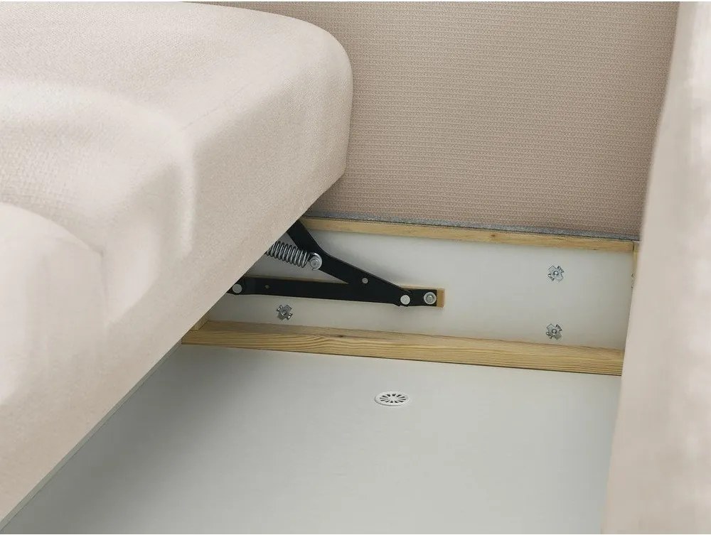 Béžová rozkladacia/s úložným priestorom pohovka 265 cm Ezechiel – Bobochic Paris