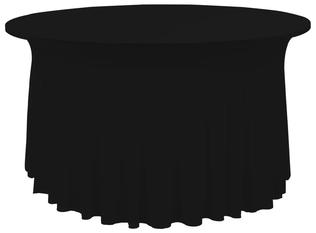 vidaXL Naťahovacie obrusy na stôl so závesom 2 ks čierne 180x74 cm