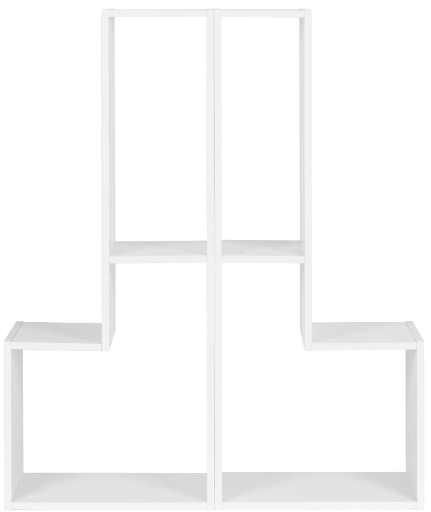 Moderná modulárna geometrická knižnica, so 4 policami, ModernHome