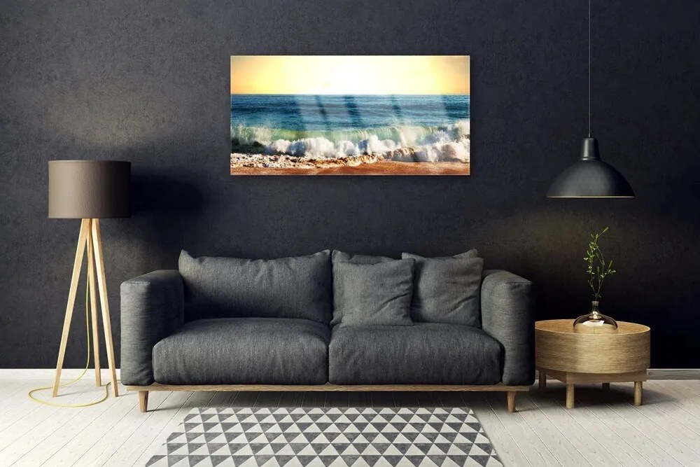 Obraz na skle Oceán pláž príroda 100x50 cm