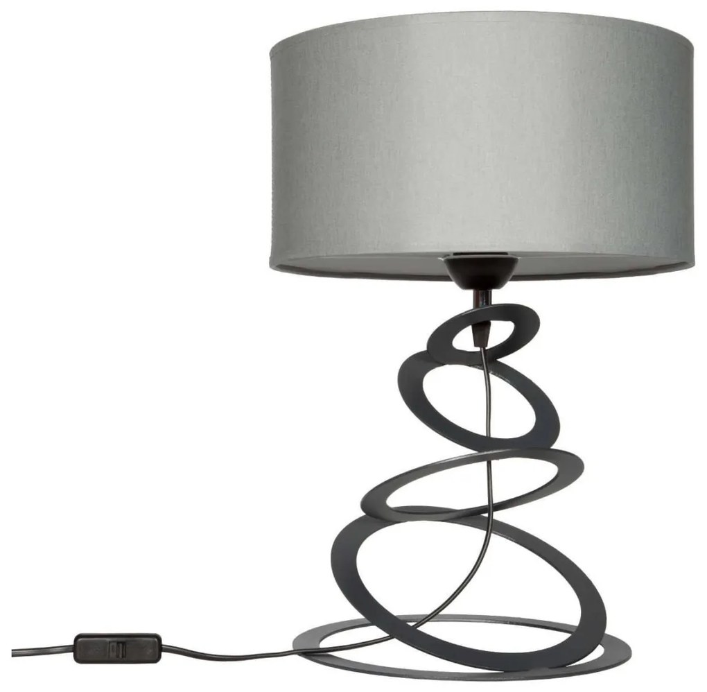 Stolová lampa INDIGO, 1x textilné tienidlo (výber z 3 farieb), (výber z 3 farieb konštrukcie), O