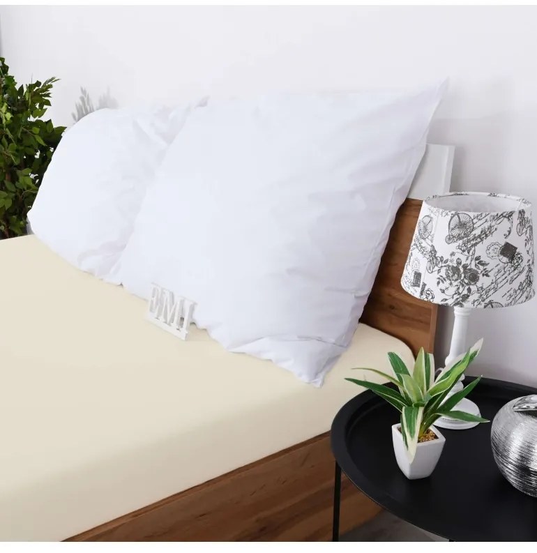 Plachta posteľná krémová jersey EMI, Detská plachta 80x160