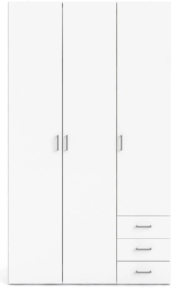 Biela šatníková skriňa 116x200 cm Space – Tvilum