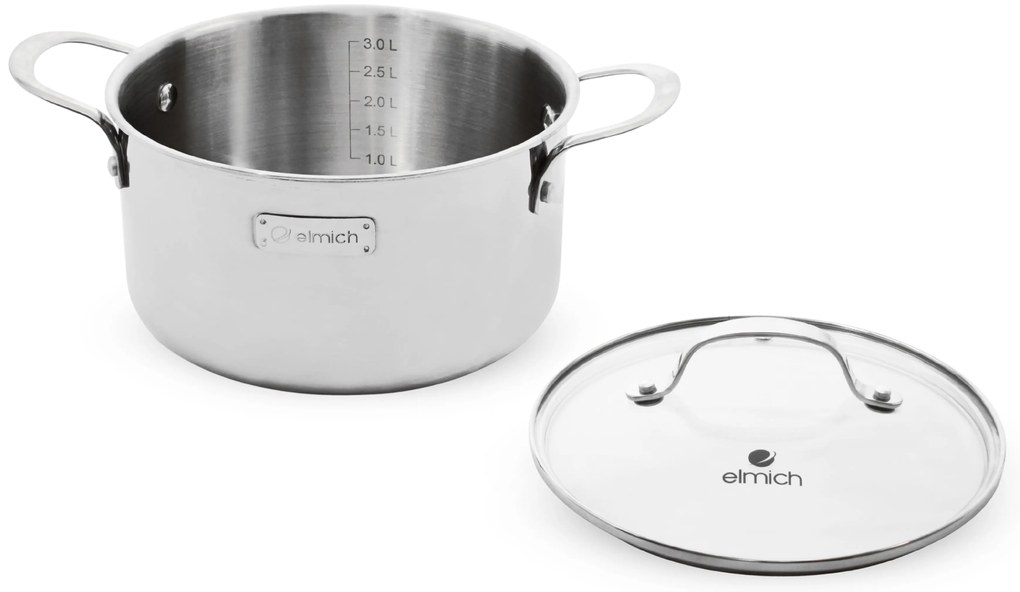 Elmich Trojvrstvový nerezový hrniec na indukciu Trimax 20 cm (3.5 l)