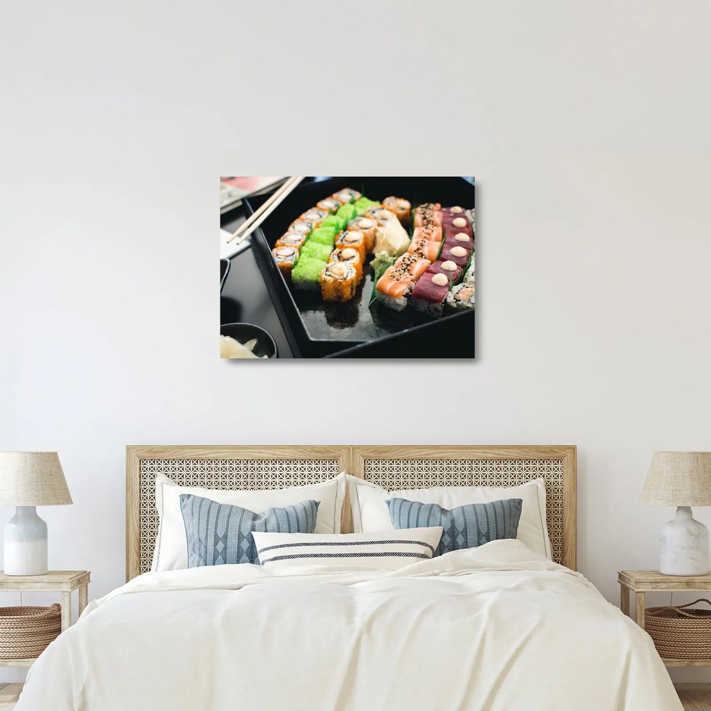 Sklenený obraz - Sushi (70x50 cm)