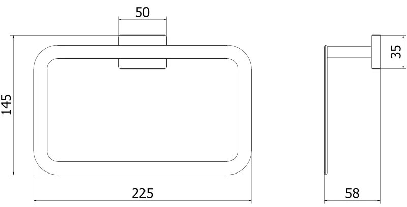 Mexen Arno, prsteňový vešiak na uterák, grafitová, 7020732-66
