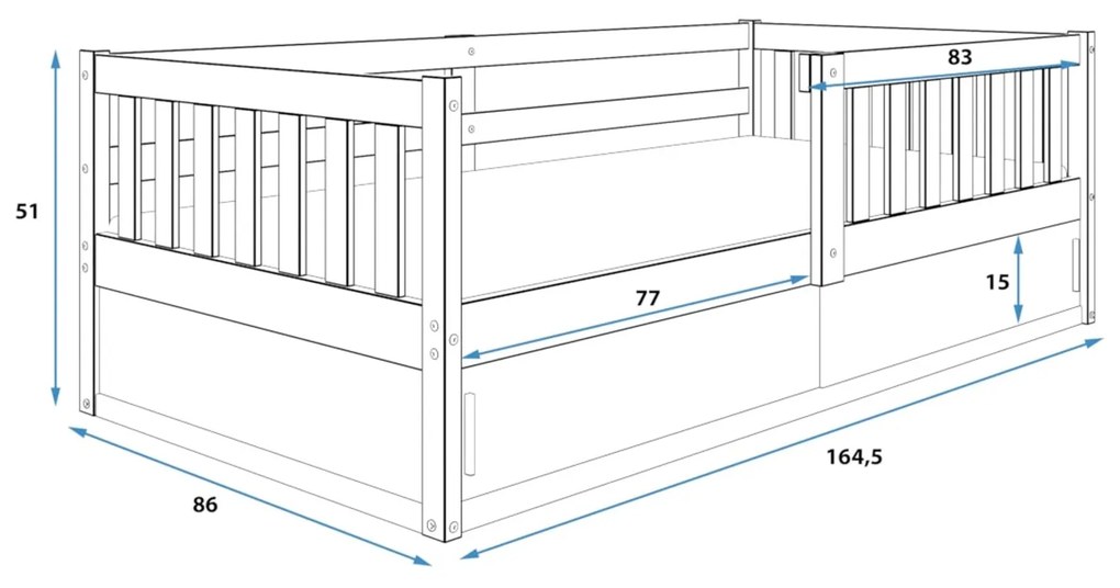 Detská posteľ SMART 80x160 cm