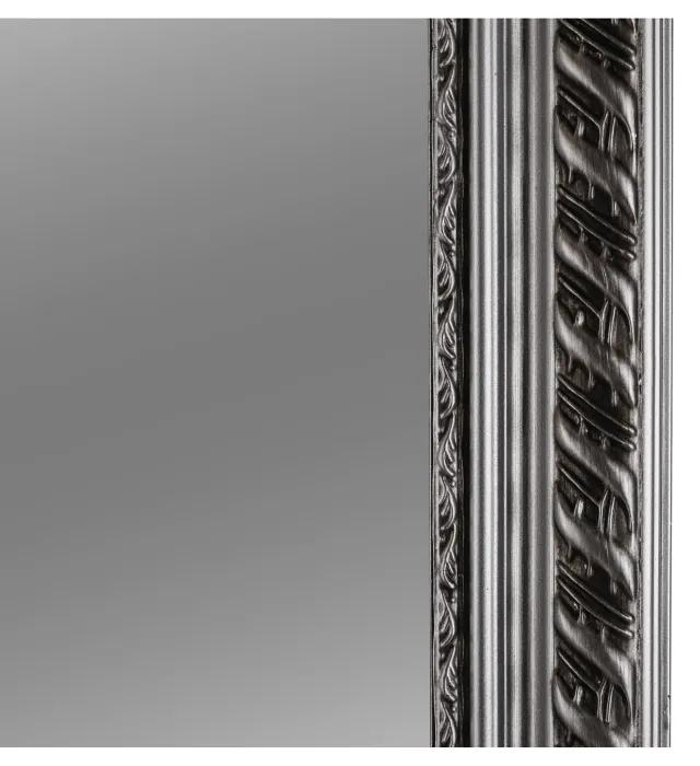 Kondela Zrkadlo, drevený rám striebornej farby, MALKIA TYP 5