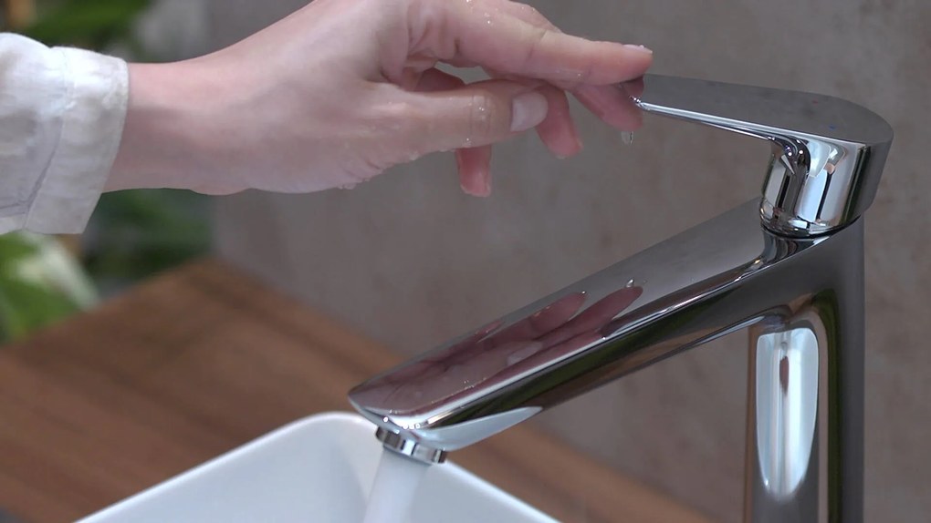 Hansgrohe Talis E, vysoká umývadlová batéria 240 s odtokovou súpravou s tiahlom, chrómová, HAN-71716000