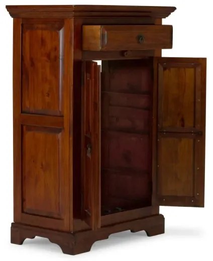 furniture-nabytek.cz - Masívna komoda Catana z borovice, lakovaná, hnedá – 75×44×115 cm