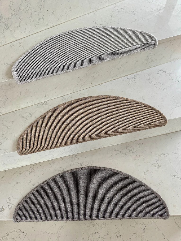 Nášľapy na schody Nature NEW béžová polkruh, samolepiaca - 28x65 polkruh (rozmer vrátane ohybu) Vopi