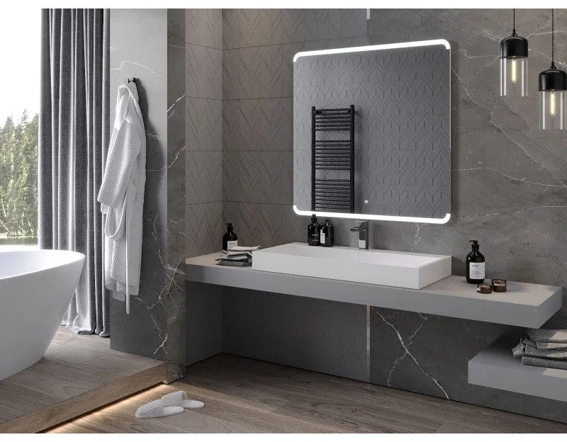 Mexen Nida, LED kúpeľňové zrkadlo s podsvietením 100x100 cm, 6000K, ochrana proti zahmlievaniu, 9806-100-100-611-00