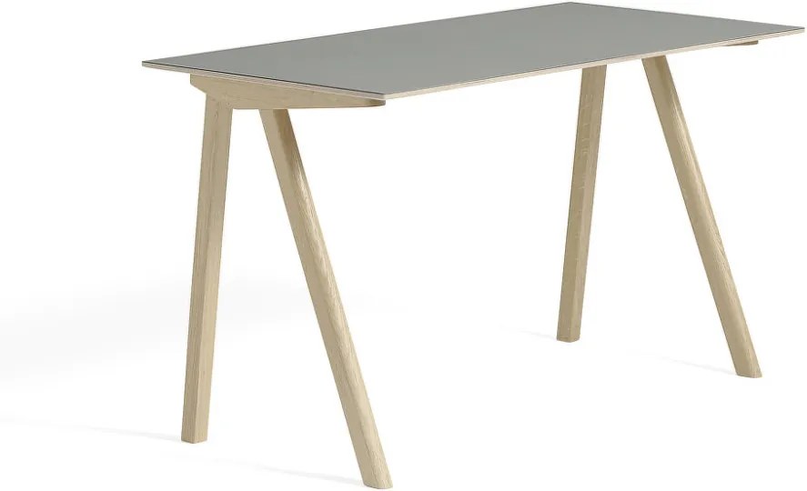 HAY Stôl Copenhague CPH 90, matt lacquered solid oak/grey linoleum