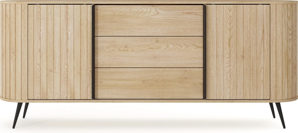 Komoda Luvio 196 cm so zásuvkami - dub cremona