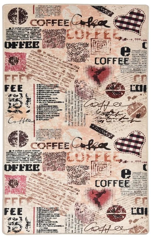 Koberec Coffee 80x200 cm béžový/ružový