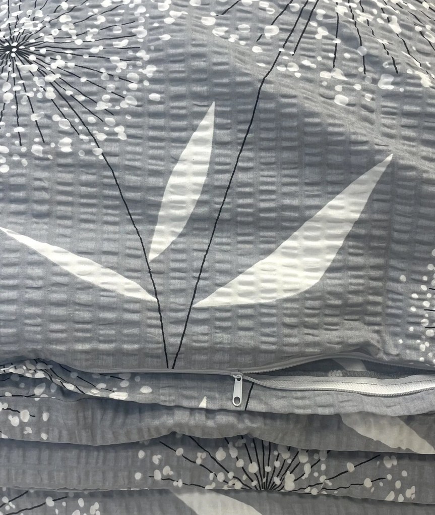 Obliečky krepové Púpava biela TiaHome - 1x Vankúš 90x70cm, 1x Paplón 140x200cm