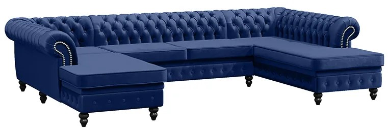 PROXIMA.store - Luxusná sedačka CHESTERFIELD LONG U FARBA NÔH: orech, DRUH LÁTKY: TORRE - 4, FARBA OZDOBNÝCH ŠPENDLÍKOV: chróm