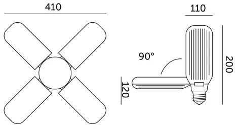 LED Žiarovka na rast rastlín PLANTY E27/40W/230V 1200K