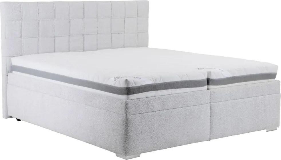 Posteľ Fendi 180x200 cm, svetlo šedá látka